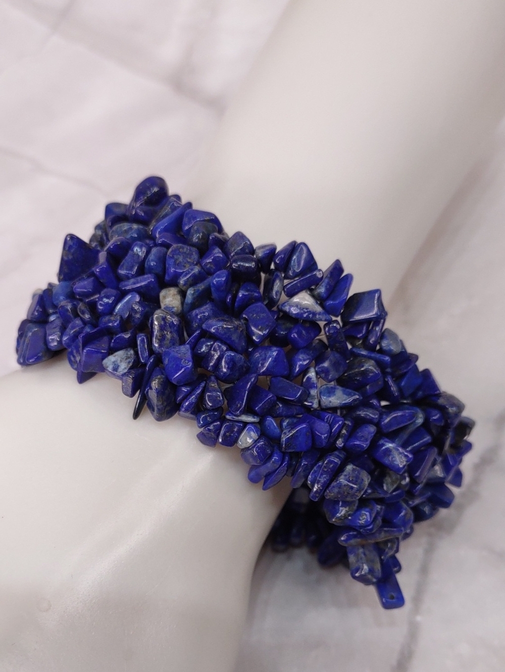 Artisan Crafted Lapis Lazuli Stretch Bracelet